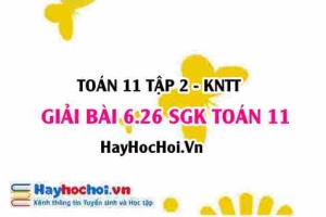 Bài 6.26 SGK Toán 11 Tập 2 Kết nối tri thức
